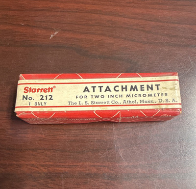 Starrett 212 Micrometer Attachment 2 in Mechanical 0.00010 in Resolution