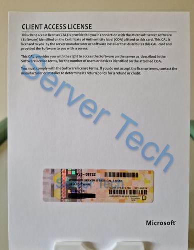 Windows Server 2025 CAL 5 & 10 User/Device CALs - Picture 3 of 5