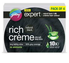 Godrej Expert Rich Cr me Hair Colour - 20g  20ml, Pack of 4  Select Pack
