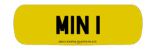 MINI COOPER REAR SHAPED NUMBERPLATE 545 X 173 MM HAND MADE 1ST CLASS ROYAL FREE