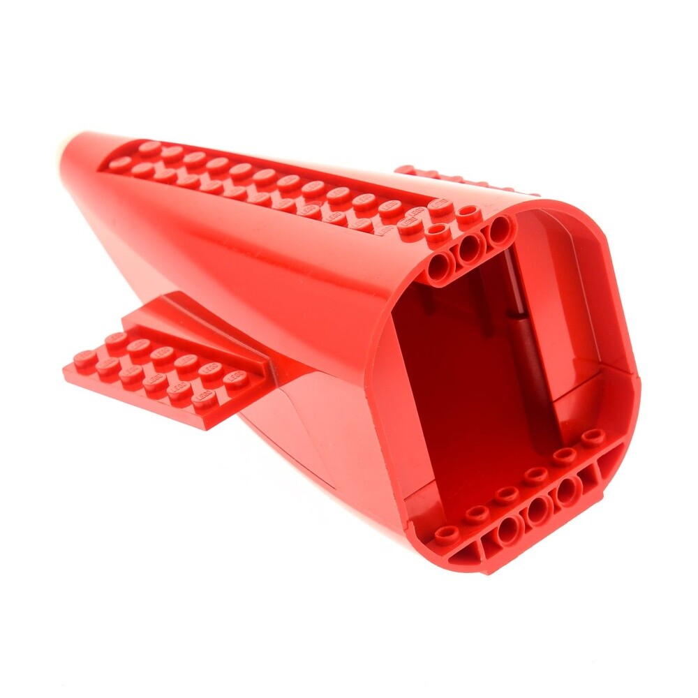 1x Lego Airplane Tail 12x17x7 Red Fuselage Curved Roof Floor 4570092 54701c04
