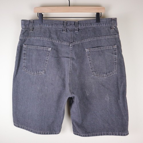 Faded Glory Original Fit Denim Shorts Jorts Black Waist 38" Inseam 10" - Picture 2 of 20