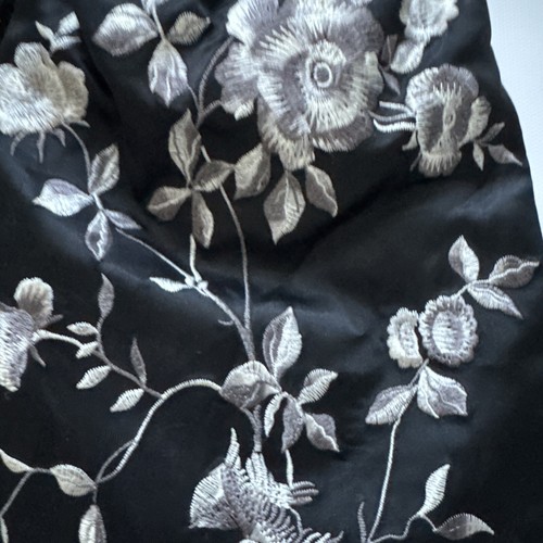 Schwarz Seide Rose Abend Schleife Handgelenk Geldbörse - Bild 2 von 8