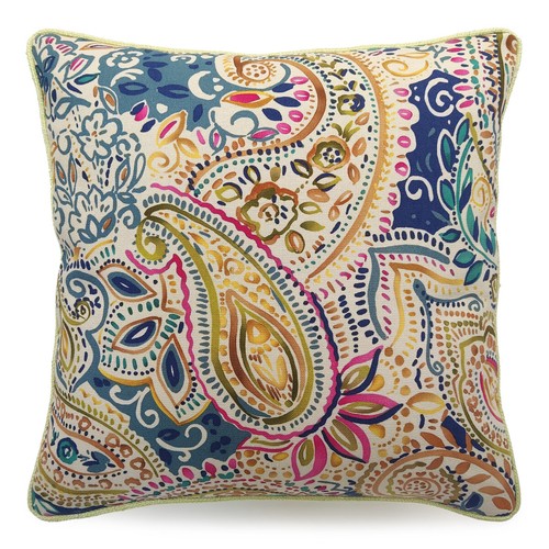 Cuscino decorativo in tessuto Etro Gioioso stampato paisley multicolor e seta - Imagen 8 de 10
