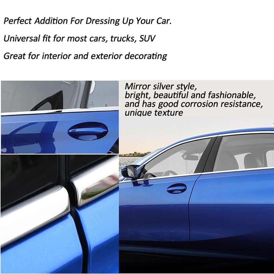 Adhesion Black Molding Trim Strip Bumpers Car Body Side Doors Roof ...