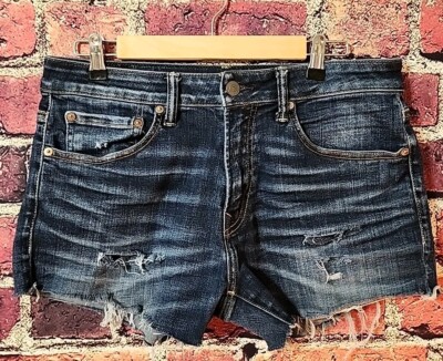 American Eagle Shorts Size 31 Cut Off Blue Cotton Denim Jean