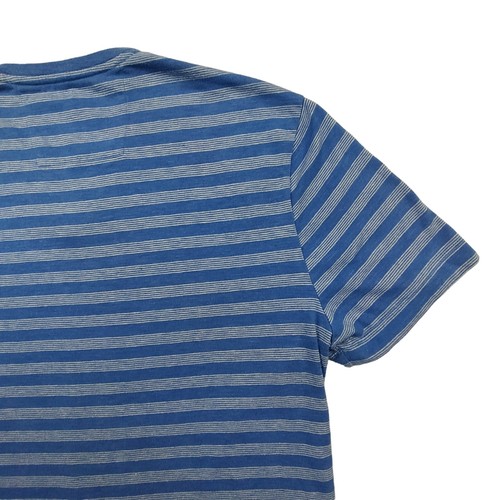 Banana Republic Shirt " The Vintage T " Mens Size M Med Blue Striped V Neck Top - Picture 10 of 11
