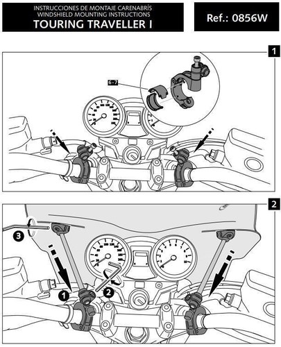 Puig Touring 1 Pantalla Parabrisas Claro Moto Guzzi Breva V 850 2006 - Corriente - Imagen 8 de 9