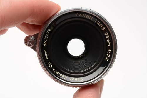 Montaje Canon 28 mm f2,8 LM, con buscador, estuche equipado, Canon UV, ¡Muy limpio! - Imagen 6 de 13