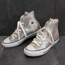 Converse High Top Sneaker 'CTAS Hi' Metallicoptik In Silber Chucks 555965C|Gr 35