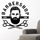 Barber Shop wall sticker hipster beard graphics quote decal art bb32