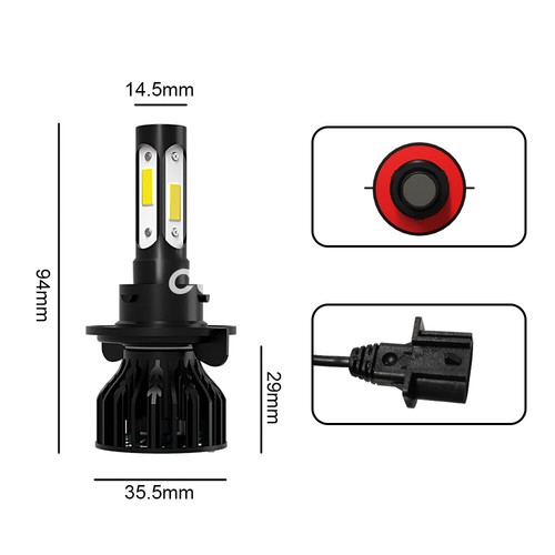 Combo de faros LED altos/bajos + faros antiniebla 4x para Jeep Renegade 2015-2018 6000K - Imagen 8 de 12