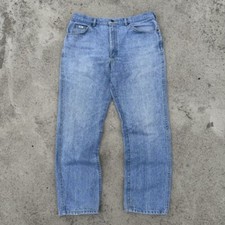 Vintage 80’s Lee Riders Jeans 36x30 Made in USA 100% Cotton Light Wash