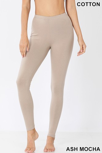 Women High Waisted Long Leggings Basic Full Ankle Length Stretch Cotton Spandex - Picture 8 of 52