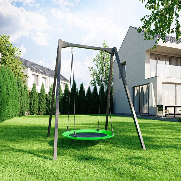 Schaukelgestell Schaukel GerüSt Stahl Bis 200 Kg Rundschaukel HäNgeschaukel-image