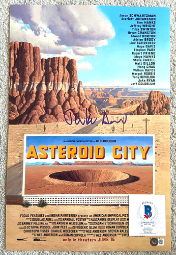 JAKE RYAN SIGNED ASTEROID CITY 12X18 POSTER PHOTO WES ANDERSON MOVIE BAS A