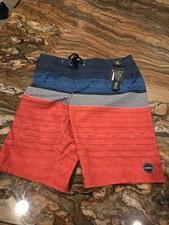 O'Neill Hyperfreak Board Shorts Mens 30 Blue Red July 4th Swim Trunks Heist NWT