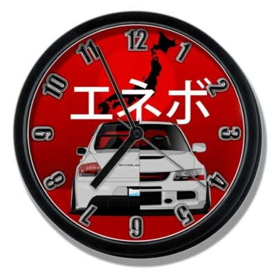Mitsubishi lancer evolution wall clock NEW 22cm