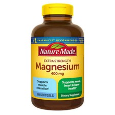 Nature Made Extra Strength Magnesium 400 mg., 180 Softgels New Free Shipping