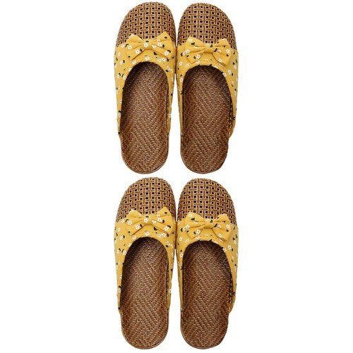 2 Pairs Braided Slippers Women's Miss Summer Home Shoes Breathable Sandal - 第 7/12 張圖片