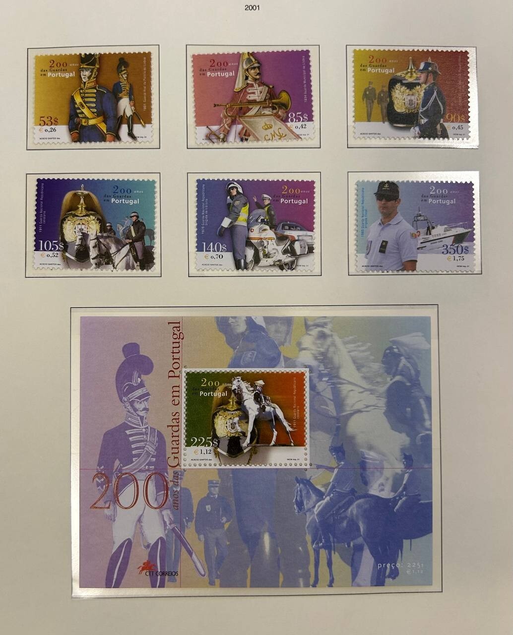 Portugal 2001 block+stamps Mi#bl.173+2549-54 MNH CV=14$