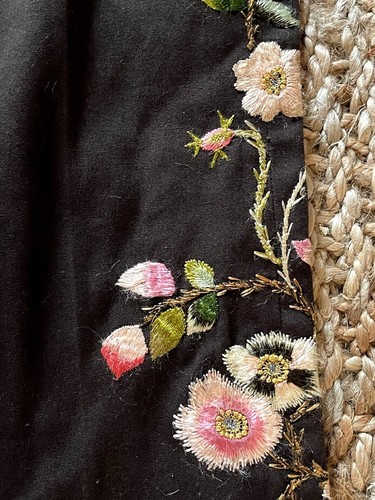 2  Anthropologie Wild Rose "Embroidered Pant" Pants  - Picture 3 of 12