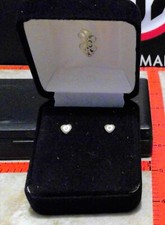 Darling Diamonds Child's 14kt Yellow Gold HEART diamond earrings heart