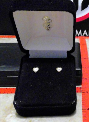Darling Diamonds Child's 14kt Yellow Gold HEART diamond earrings  heart 