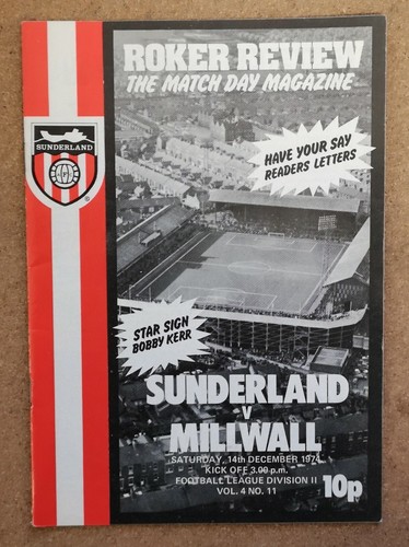 Programme Sunderland Football Club Roker Park Programmes - Various 1972 - 1975 - Picture 39 of 43
