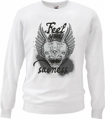 Sweatshirt FEEL YOUR SKULL BIKERSHIRT GOTHIC BIKE CLUB MC MOTORCYCLE CHOPPER