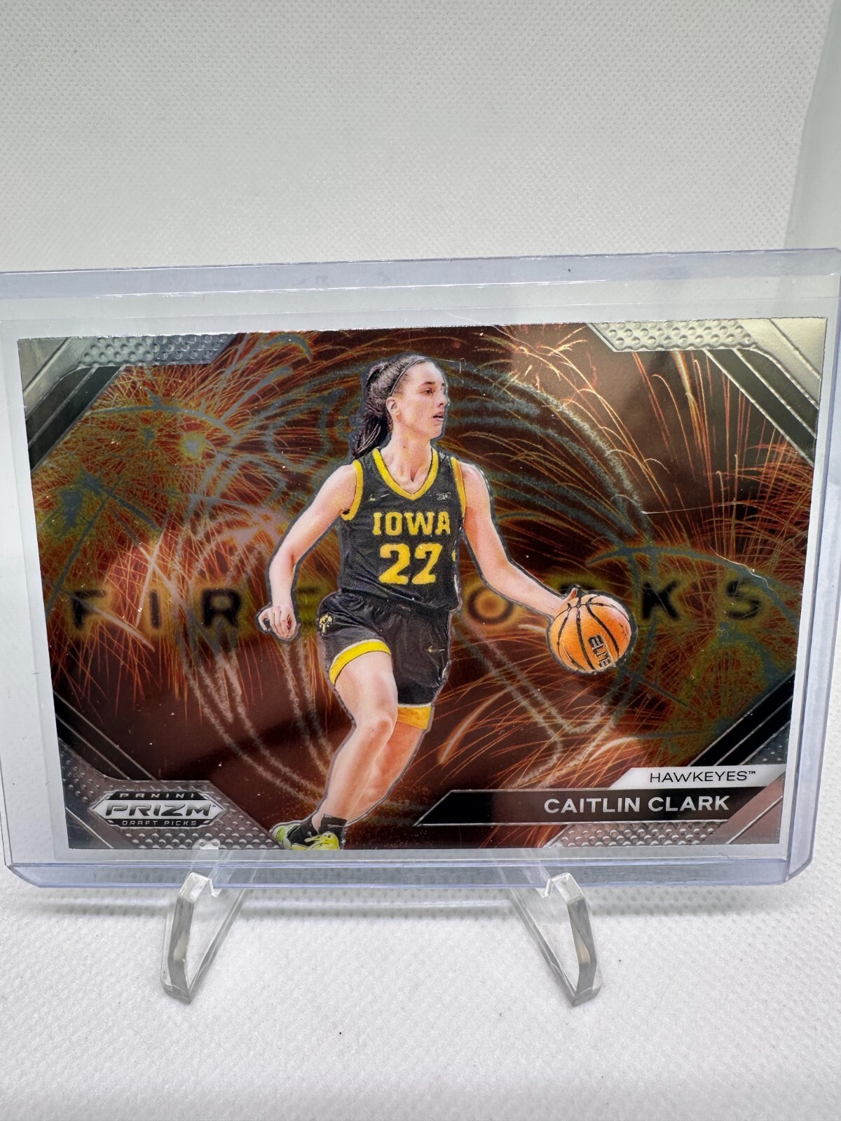 2024 Panini Prizm Draft Picks - Fireworks #15 Caitlin Clark