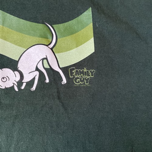 Vtg M&O Knits Mens L Green T Shirt Family Guy Do I Know You 2003 Y2K Cartoon - Picture 4 of 24