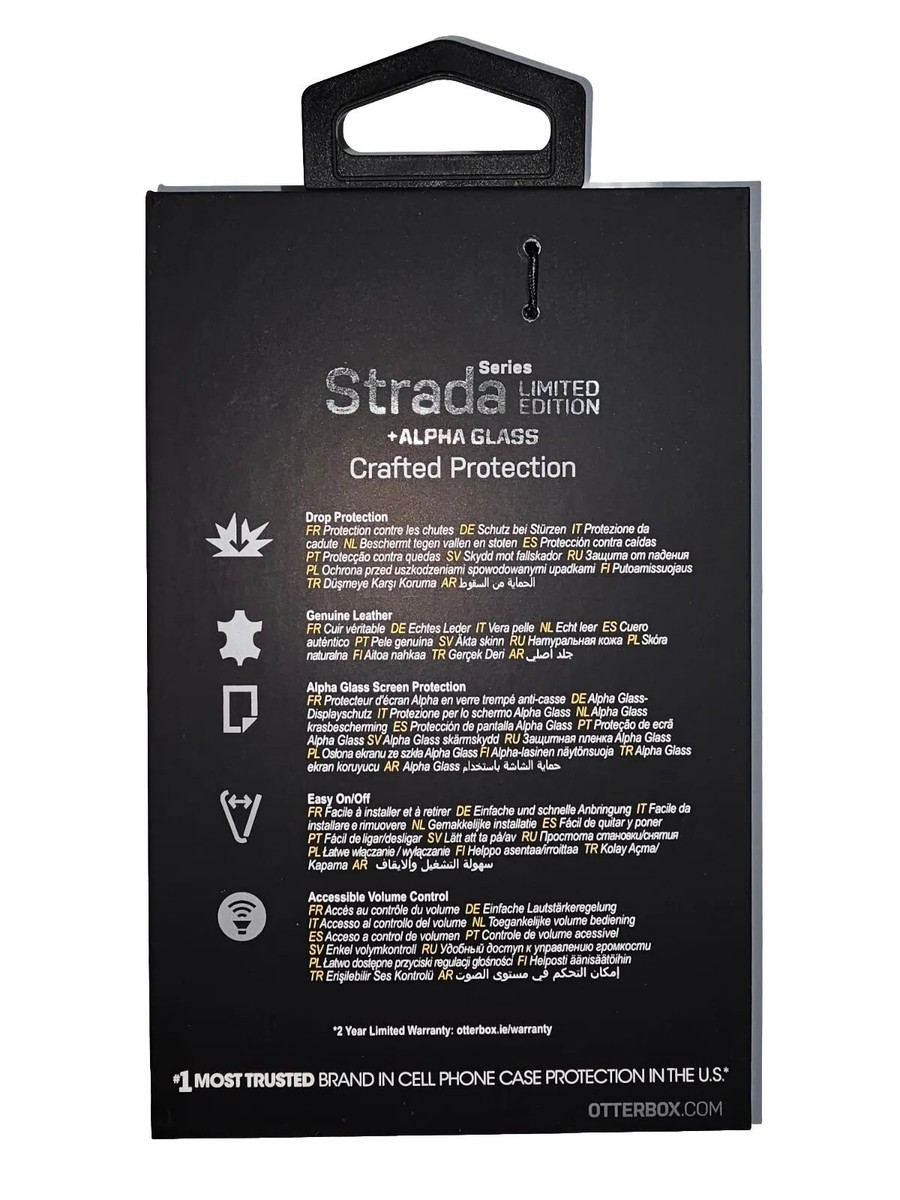 Funda OtterBox Strada Para IPhone SE/8 - Funda De Cuero Con Protector De Pantalla Alpha Glass, Diseño Serpiente De Piedra