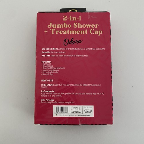 Odara 2 in 1 Jumbo Shower + Treatment Head Hair Cap Oversized Anti Frizz - Picture 3 of 7