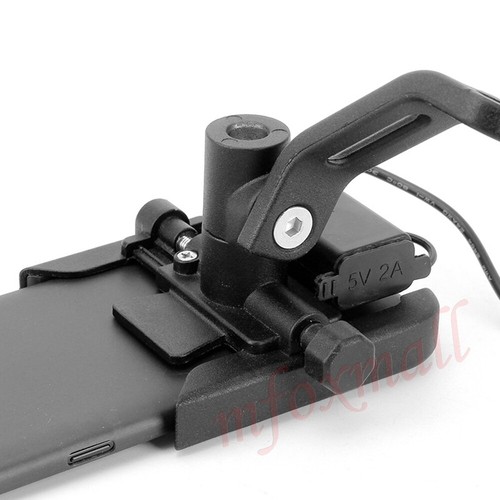 Universal Motorcycle Motorbike Mobile Phone Holder Bracket Mount With USB Charge - Picture 7 of 13