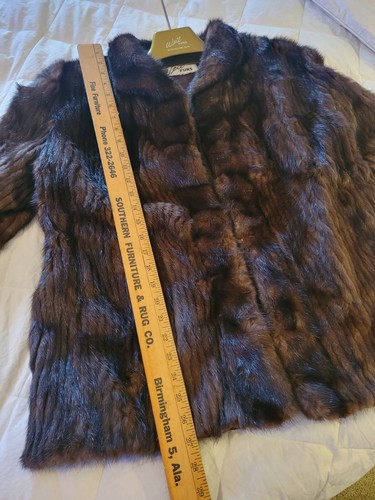 Abrigo de piel de visón mediano vintage WEIL FURS Birmingham Alabama ¡BONITO! Weil Accs. - Imagen 5 de 8
