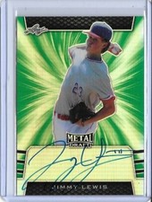 2019 Leaf Metal Draft JIMMY LEWIS Green Prismatic Auto RC 8/10 Dodgers