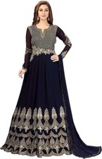 Nivah Fashion Women's Georgette Embroidery Anarkali Suit Set Stitched