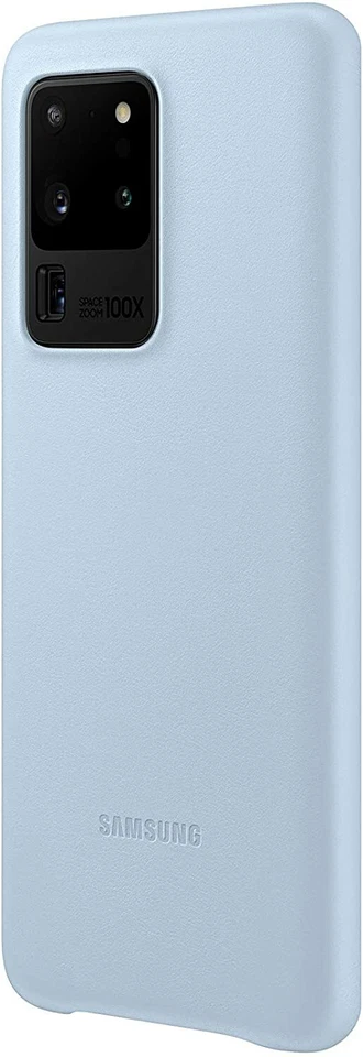 Official Samsung Galaxy S20+ Plus Leather Cover Case - Sky Blue - Image 4 of 4