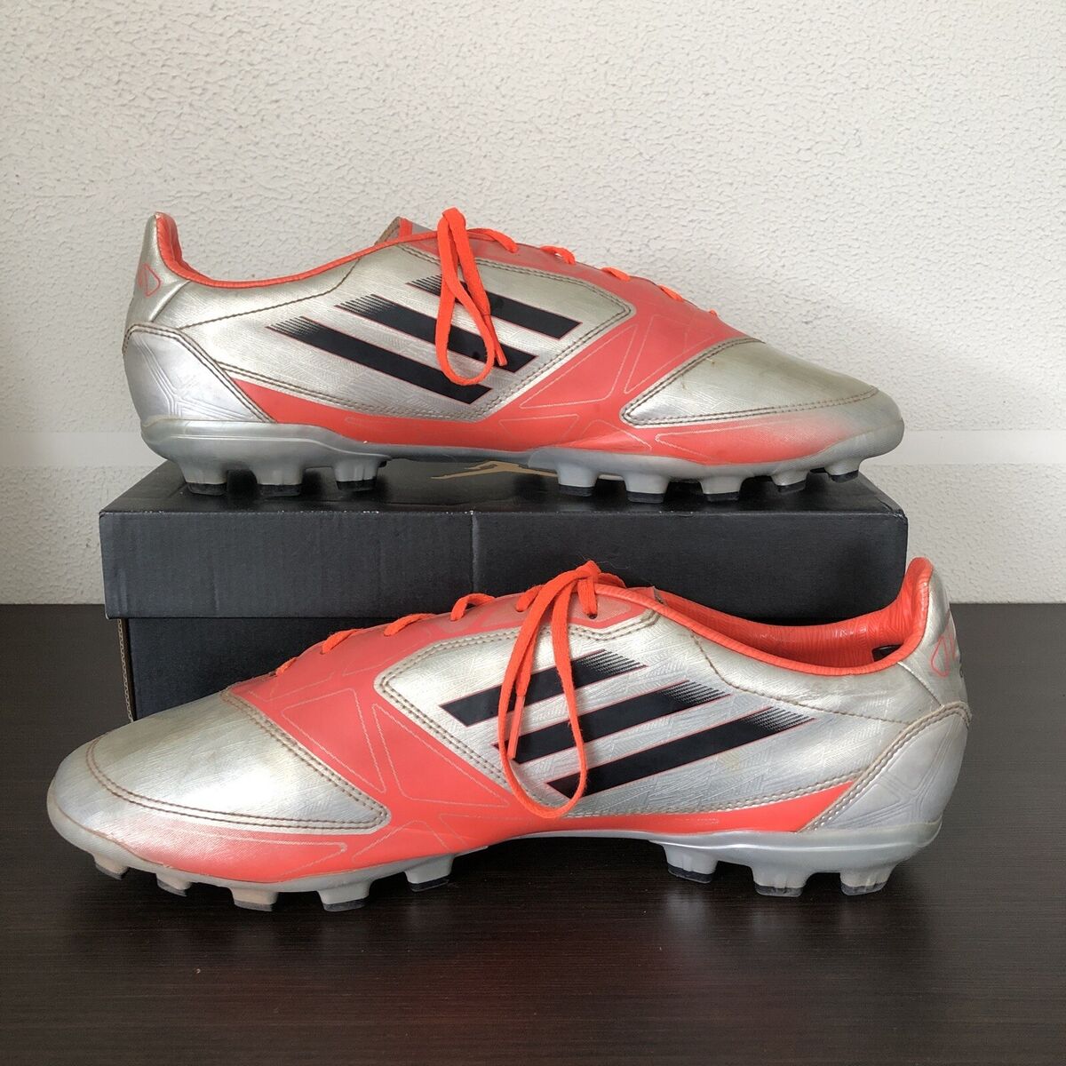 Rare Adidas F50 F10 TRX FG G61699 Silver Orange Cleats Boots Rare Adidas F50 F10 TRX FG G61699 Silver Orange Cleats Boots