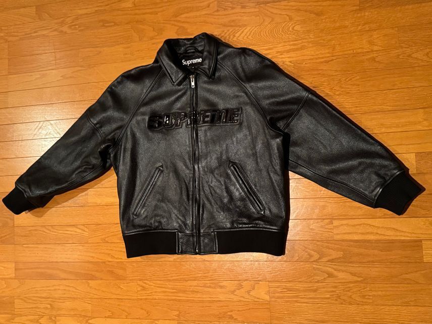 Supreme Silver Surfer Leather Varsity Jacket Black | eBay Supreme Silver Surfer Leather Varsity Jacket Black | eBay