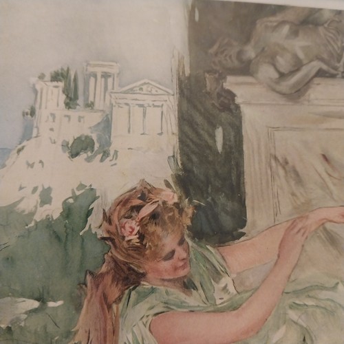 Howard Chandler Christy print 1911 Greek view with lovely ladies