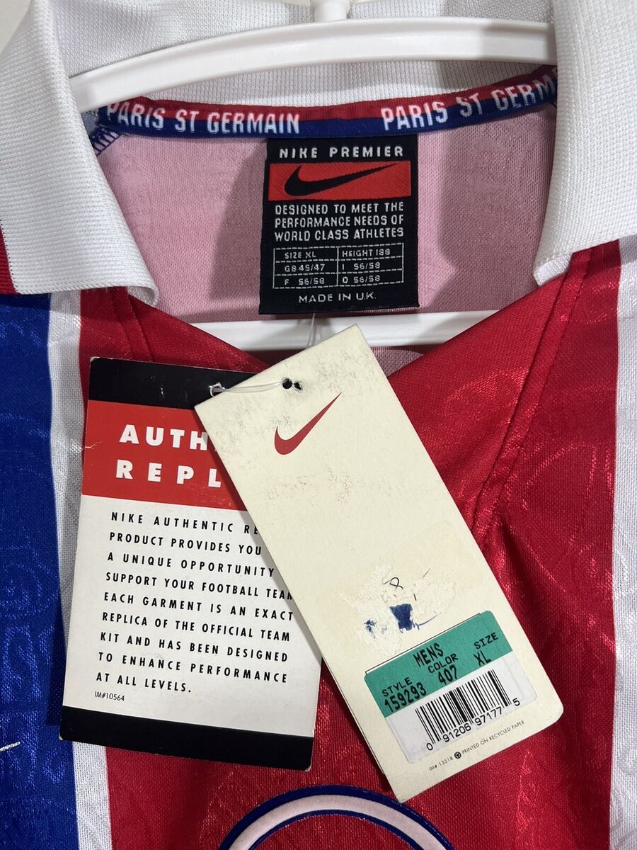 Paris Saint Germain Home Jersey 1996-97 BNWT XL | eBay Paris Saint Germain Home Jersey 1996-97 BNWT XL | eBay
