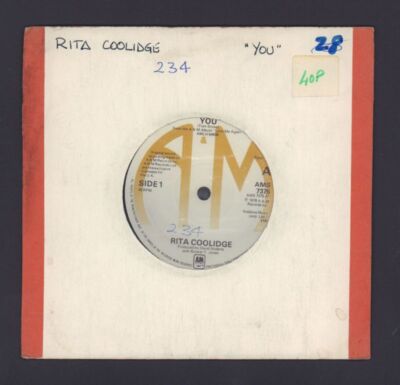 Rita Coolidge(7'' Vinyl)You / Only You Know And I Know-A&M-AMS 7375-1978-VG-/VG