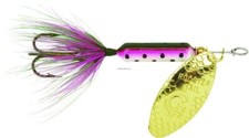 Wordens 206-RBOW Rooster Tail In-Line Spinner, 2", 1/16 oz Treble Hook, Rainbow