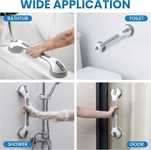 2 Pack Grab Bars for Bathtubs and Showers, Easy to Install Suction Shower Handle - Picture 8 of 8