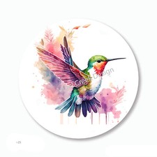 Pretty Watercolor Hummingbird Scrapbook Stickers Envelope Seals Party Favors