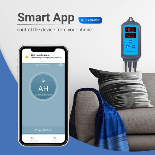 Inkbird Digital Humidity Controller Wifi Programmable Humidistat Humidifiers Fan - Picture 6 of 12