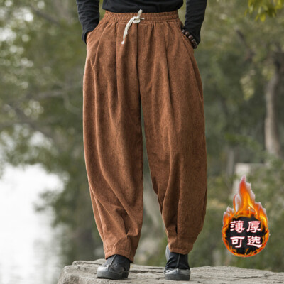 Corduroy Mens Pants Autumn/winter Loose Large Size Wide Leg