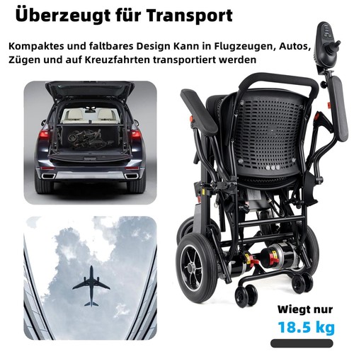 Ergonomischer Rollstuhl Elektrisch Faltbar Leicht Elektrorollstuhl(18.5KG)/15KM - Bild 4 von 8